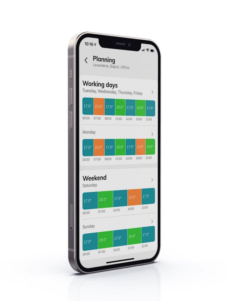 Adjust the temperature in different ways depending on the time of day