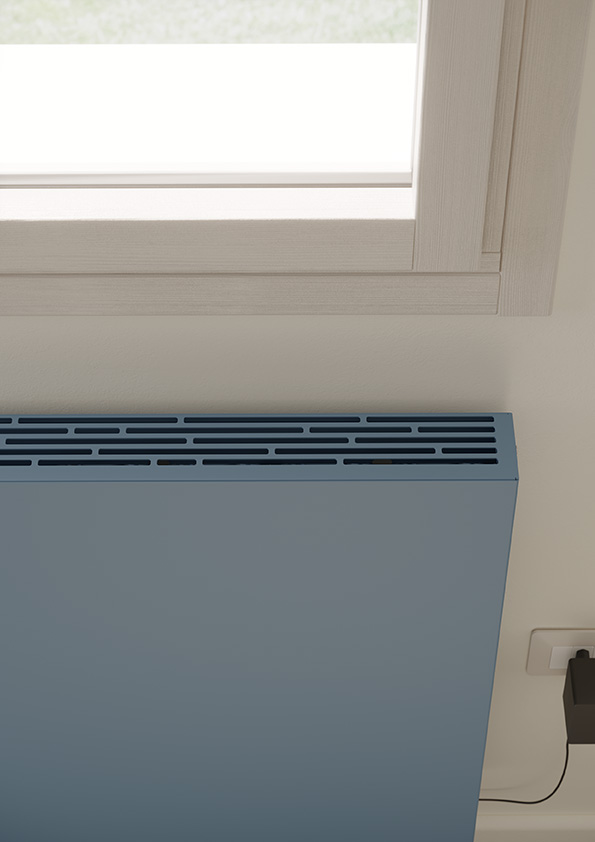 Relax Air, hauteur 673 mm, largeur 1250 mm, Bleu Colombe Opaque - RAL 5014, (détail), 